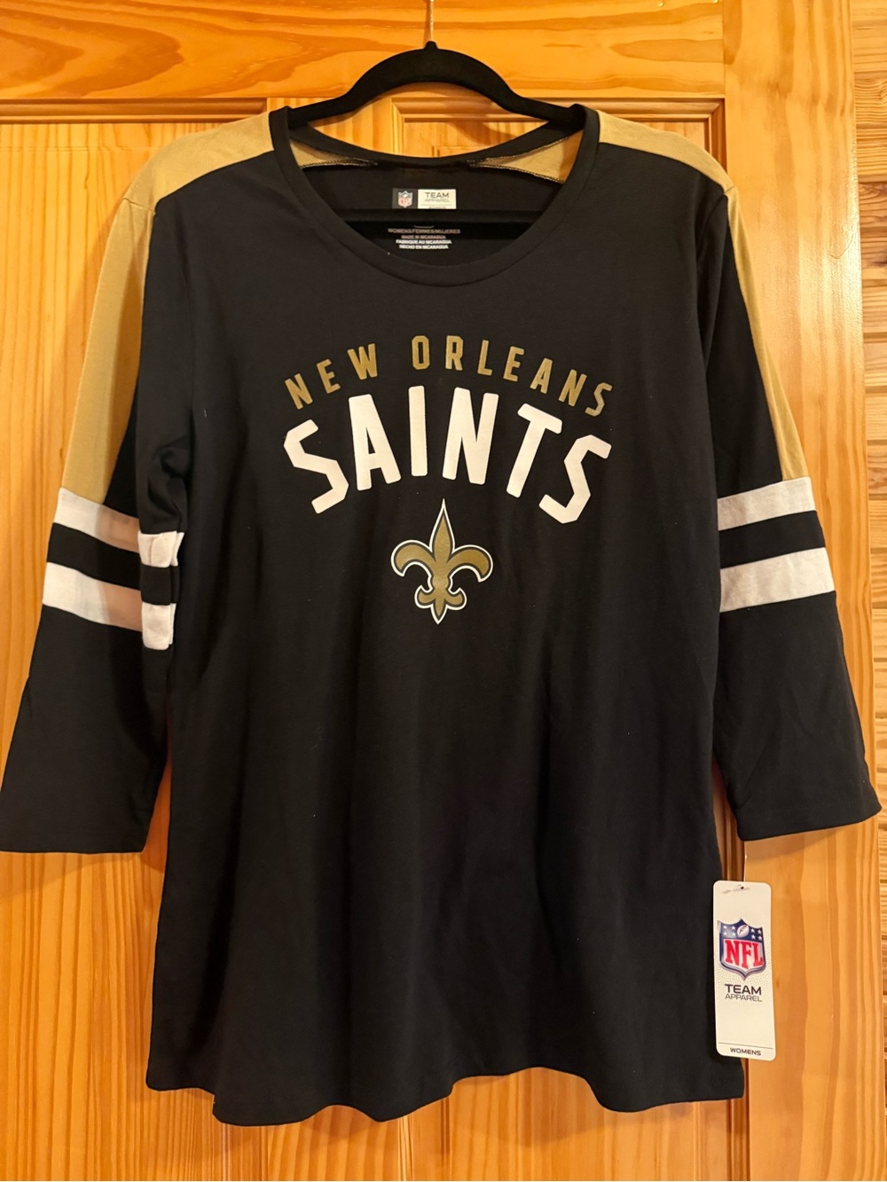 NFL New Orleans Saints Black & Gold Team Jersey Top